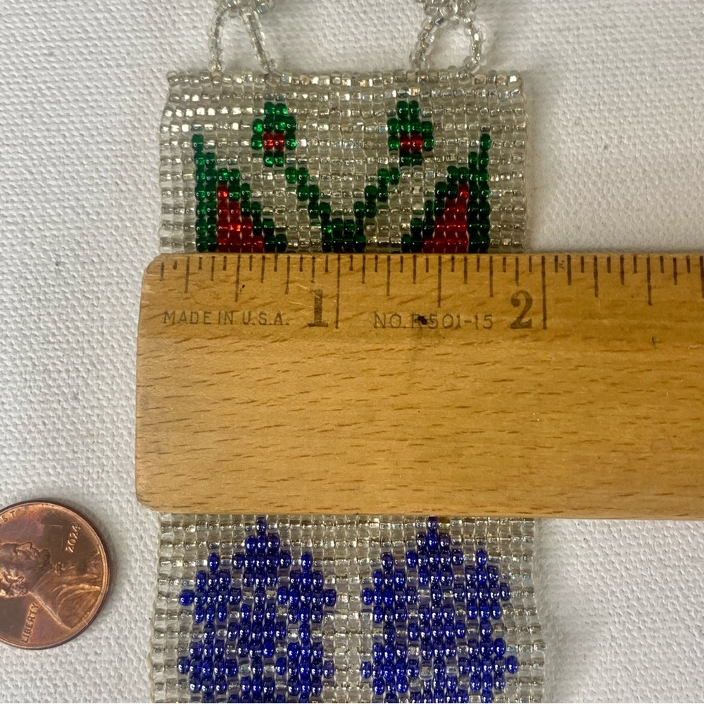 Glass Seed Bead Butterfly Cuff Bracelet Handmade Huichol Native American Style - Picture 16 of 16